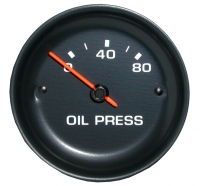 E11030 GAUGE-OIL PRESSURE-80 LBS.-WHITE FACE-77