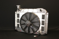 E23157 RADIATOR AND FAN COMBINATION-ALUMINUM-LSX SERIES-BLACK ICE FINISH-AUTOMATIC-55-60