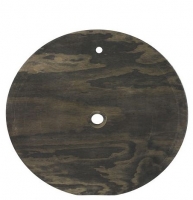E14266 COVER-SPARE TIRE-CORRECT THICKNESS-5 PLY-FINISHED IN BLACK STAIN-61-62