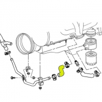 E16243 HOSE-HEATER-OIL COOLER TO METAL LINE-WITH KC4 OIL COOLER OPTION-85-91 TEMPORARILY UNAVAILABLE