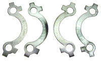 E1730 LOCK SET-EXHAUST-FRENCH-327-STAINLESS STEEL-SET OF 4-64-65