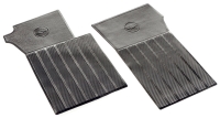 E1773 MAT SET-FLOOR-BLACK RUBBER-BOWTIE LOGO-RIBBED BACKING-PAIR-63-67