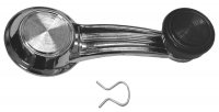 E1806 HANDLE-CRANK-WINDOW-WITH RETAINING CLIP-BLACK KNOB-EACH-67-79