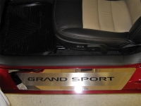 E21329 Sill Plate-Door-Outer-Polished-W/ Carbon Fiber Grandsport Inlay-Pair-05-13