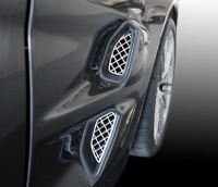 E21631 Vent Grille-Front Side Fender-Laser Mesh-Polished-ZR1-Pair-09-13