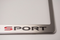 E21655 Frame-License Plate-Corvette Grandsport Lettering-Stainless Steel