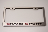 E21655 Frame-License Plate-Corvette Grandsport Lettering-Stainless Steel