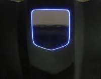 E21704 Hood Window Frame-Blue Led Illumination-Polished-Stainless Steel-ZR1-09-13