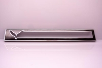 E21785 Sill Plate-Door-Factory Overlay-Carbon Fiber-W/ Stainless Steel Trim-Pair-14-17