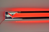 E21786 Sill Plate-Door-Factory Overlay-Carbon Fiber-W/ LED and Stainless Steel Trim-Pair-14-17