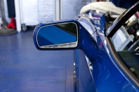 E21815 Trim Rings-Mirror-Side View-Auto Dim-W/ Carbon Fiber Corvette Script-7 colors-Pair-14-17