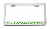 E21818 Frame-License Plate-C7 Corvette Stingray Lettering-Carbon Fiber Inlay-7 Colors Available