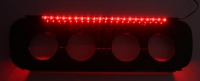 E21828 Panel-Exhaust-Stock Exhaust-Black Stealth-Stainless Steel-With Red LED-14-17
