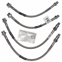 E2278 HOSE SET-BRAKE-BRAIDED STAINLESS STEEL-USA-4 PIECES-63-82