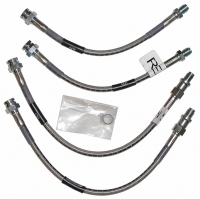 E2278 HOSE SET-BRAKE-BRAIDED STAINLESS STEEL-USA-4 PIECES-63-82