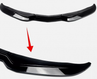 E25205 SPOILER SPLITTER-GLOSS BLACK-FRONT LIP SPOILER-ABS PLASTIC-STAGE 2-REPLACEMENT-14-19