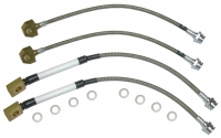 E2934 HOSE SET-BRAKE-BRAIDED STAINLESS STEEL-4 PIECES-USA-84-87