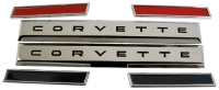 E4284 EMBLEM SET-FRONT SIDE FENDER-SIDE BARS AND CORVETTE-WITH FASTENERS-61