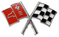 E5899 EMBLEM-FRONT-CROSS FLAG-IMPORT-65